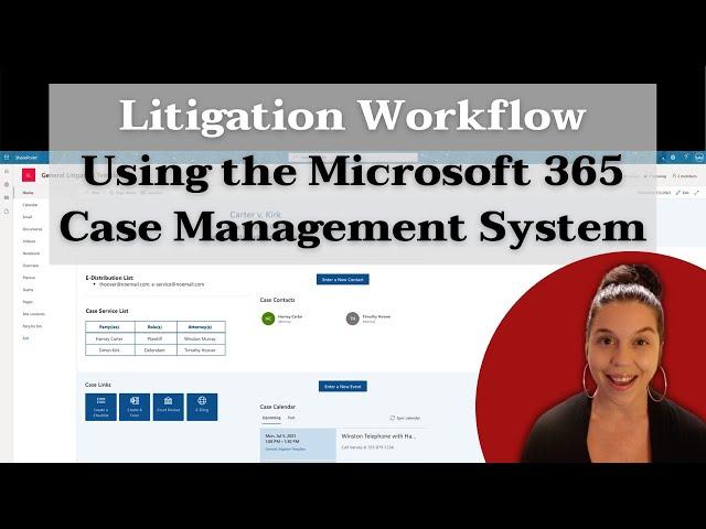 Litigation Workflow Using the Microsoft 365 Case Management System