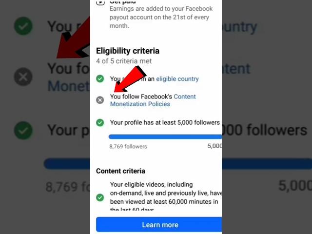 Facebook content monetization policy | content monetization policies facebook problem | #facts