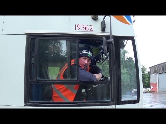 Tameside Stagecoach - "Friendly Driver Stops For A Chat" - Ashton Bus Depot - Stalybridge England.