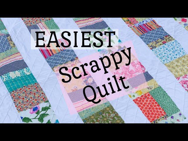 EASIEST scrappy quilt-simple sewing-learn to quilt-baby quilt