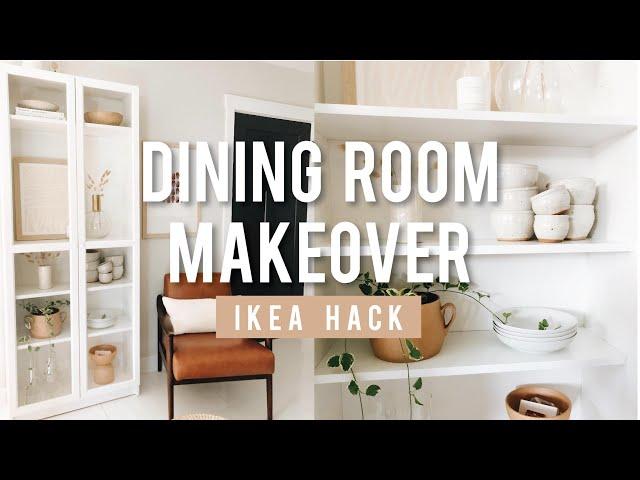 IKEA BILLY BOOKCASE HACK // DINING ROOM MAKEOVER