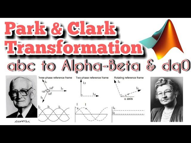 Park & Clark Transformation | abc - αβ and abc - dq0 | MATLAB Simulation