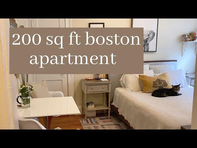 boston studio apartment tour (200 sq ft)