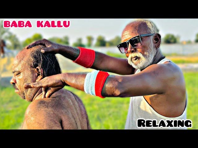 ASMR || FAST & AGGRESSIVE BODY MASSAGE  BY BABA KALLU | HEAD, ARM, THAI & BACK MASSAGE #asmr #asmr