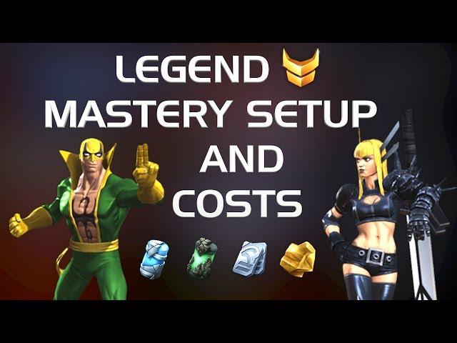 Legend Mastery Setup and Costs | Marvel Contest of Champions