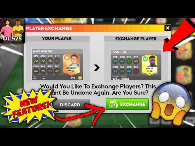 NEW FEATURE!! How to Exchange Players in Dream League Soccer 2025 | Reroll Feature in DLS 25 Mobile