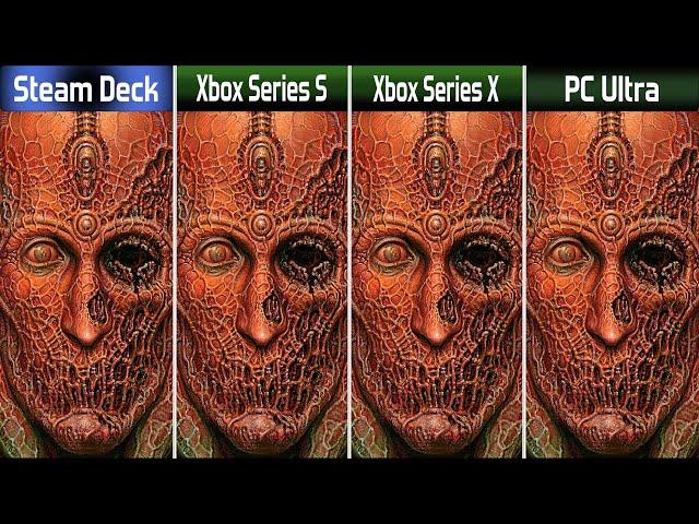 Scorn - Steam Deck / Series X|S / PC -  Graphics & FPS & Power Comparison