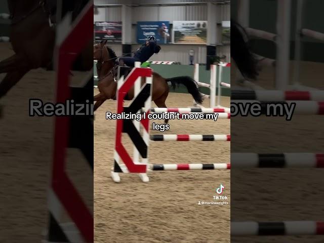 My showjumping fail 🫣 #fracturedtibia #horsefall #equestrianculture #equestrian #equestrianjourney