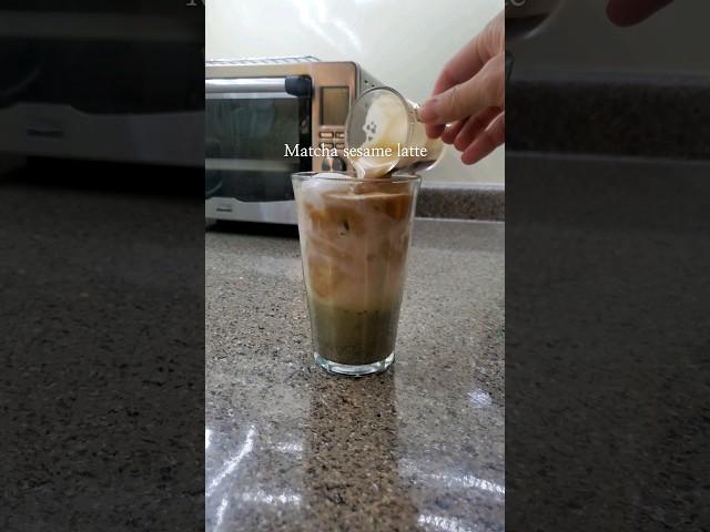 Matcha sesame latte 