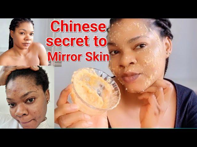 How to make Korea rice mask for mirror glass skin.Use this to Brighten your skin #acne #beauty  #diy