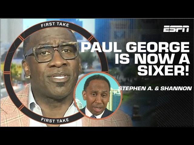 Stephen A. & Shannon Sharpe’s STRONG RESPONSE to Paul George joining the 76ers  | First Take