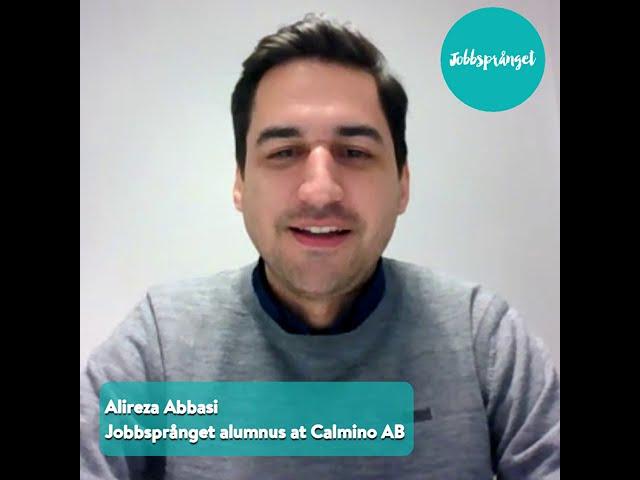 Alireza Abbasi, jobbsprånget alumnus at Calmino AB