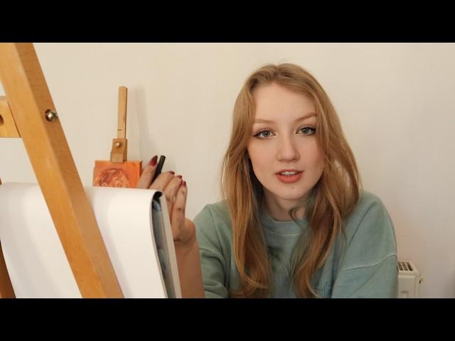 [ASMR] Sketching you with charcoal ~ drawing sounds, soft spoken