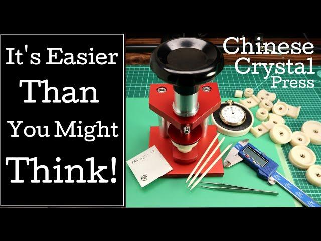 How to install an Acrylic Watch Crystal using a Chinese Crystal Press. Watchmaking Tools.