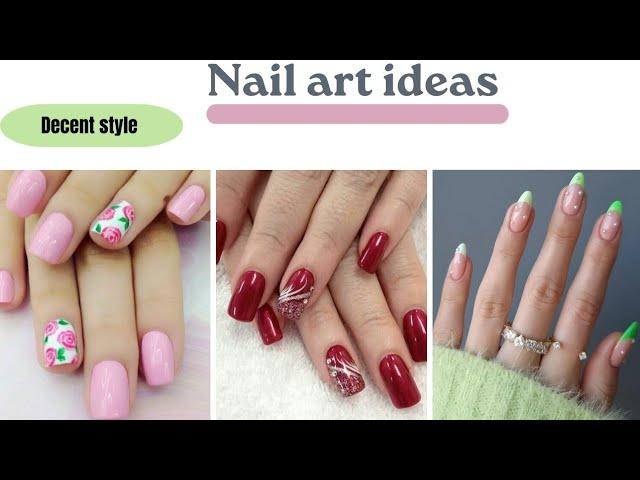 nail art designs/ Easy nail art/ nail art ideas/ decent style