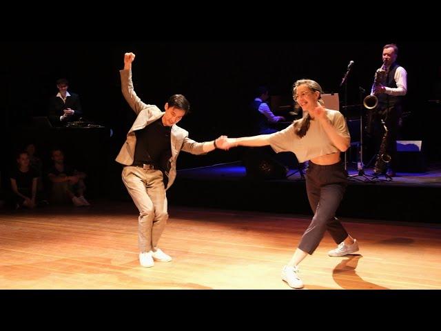 Irina & Anthony - social lindy hop demo at Havelhop 2023