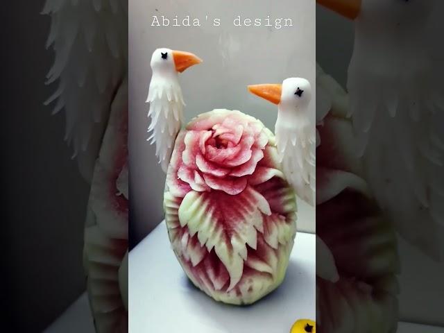 Abida's design | abida sultana | food carving | Bangladeshi food carving artist Abida Sultana