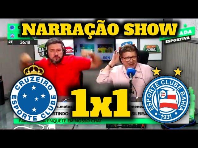 NARRAÇÃO E REAÇÕES SHOW DO BAHIA - CRUZEIRO 1X1 BAHIA [ BRASILEIRÃO SÉRIE A 2024 ]