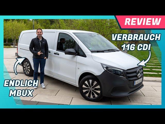 Mercedes Benz Vito 2024 (116 CDI) im Test: Endlich neues Cockpit, MBUX, Verbrauch & Assistenten