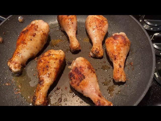 Pan Fried Chicken Drumsticks