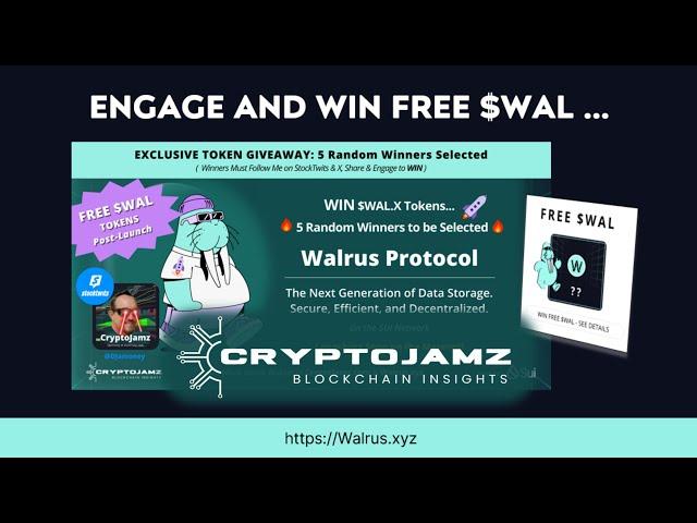 The WALRUS PROTOCOL LAUNCH TGE (Token Generation Event) Coming Soon! On the SUI Network, $WAL PT?