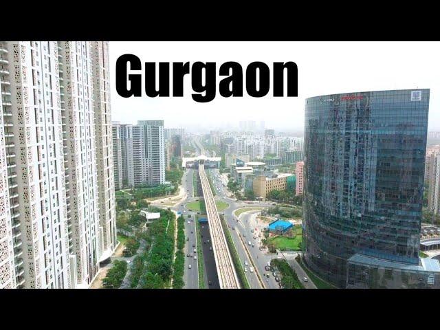 Gurgaon Golf Course Road drone video