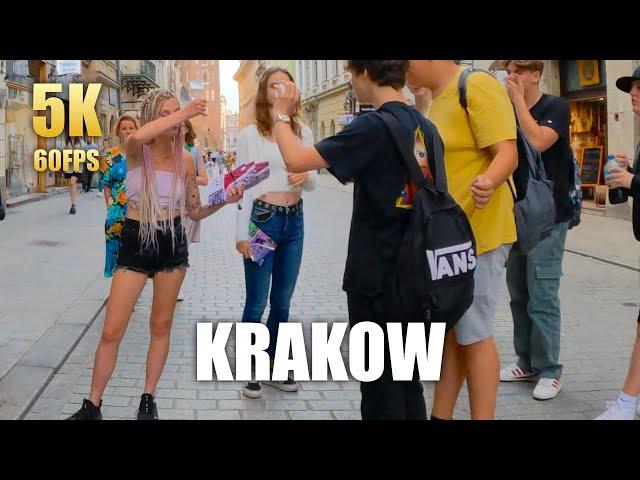 Walking in Krakow  Poland (Ultra HD 5K 60FPS) Ambient Virtual Tour: Walk & Street Views