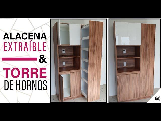 TORRE DE HORNOS/ ALACENA EXTRAÍBLE Acabados Residenciales en Madera