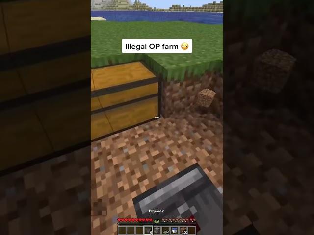 Illegal Farm in Minecraft  #shorts