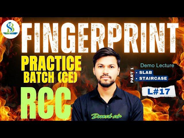 L 17 -  Slab & staircase - Part 1 | RCC | Fingerprint batch #civilengineering #studyfibharat