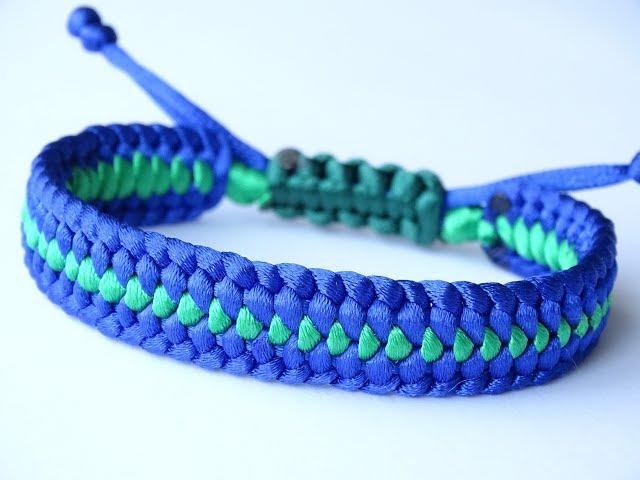 DIY Macrame Style Bracelet-Mated Half Hitch/Square Cobra Knot Sliding System/Snake Pull Knot -CBYS