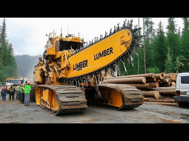 Extreme Dangerous Fastest Big Chainsaw Cutting Tree Machines | Monster Stump Removal Excavator #82