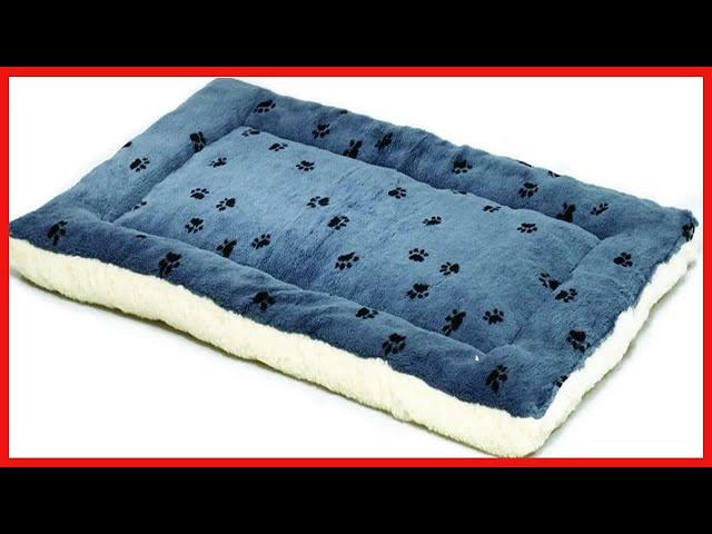 MidWest Homes for Pets Reversible Paw Print Pet Bed in Blue/White, Dog Bed Measures