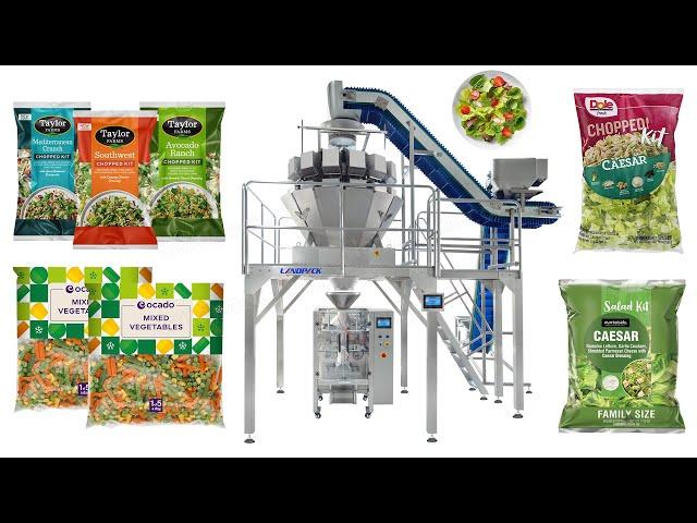 Automatic Salad Weighing Packing Machine Fresh Mixed Salad Vegetable Packaging Machine