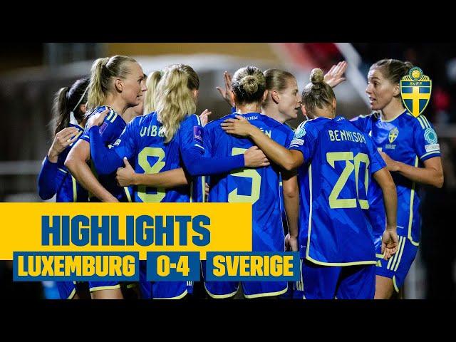 Seger med 4-0! | Highlights Luxemburg-Sverige 0-4| Playoff till EM 2025