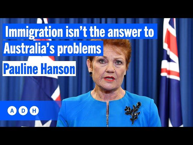 Immigration isn’t the answer to Australia’s problems: Pauline Hanson | Alan Jones