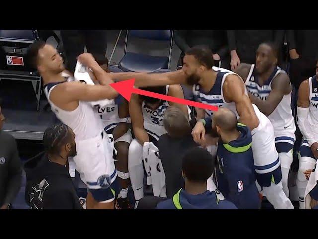 Rudy Gobert Swings At Kyle Anderson In Heated Exchange