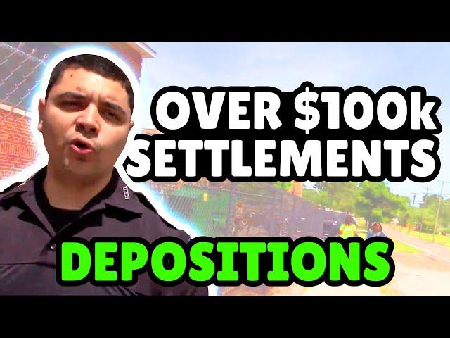 Deposition Of 4 Officers From "Same Department Sued Twice! ---Over 100K To Avoid Public Trial"