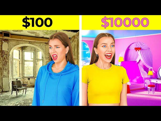 LUXURIOUS PALACE vs. BUDGET-FRIENDLY PAD | Cheap VS Expensive Items for Your Room by YOWZA