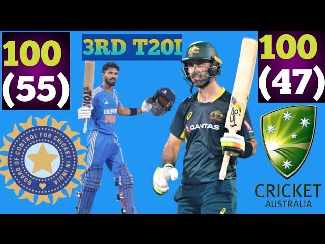 India vs Australia 3rd T20I highlights |  Australia tour to India T20I Series