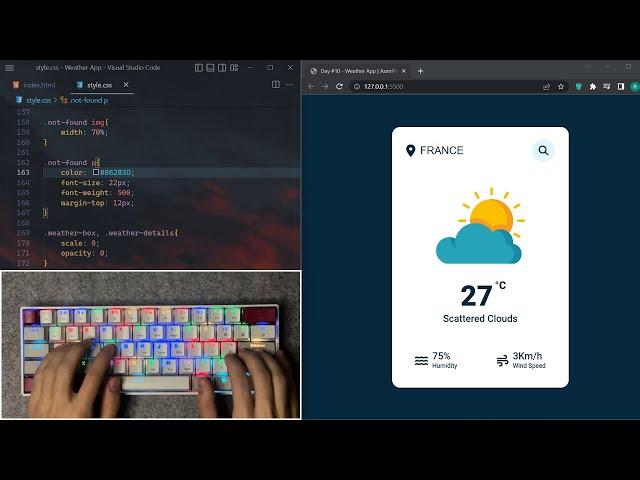 ASMR Programming - Weather App With Javascript - No Talking