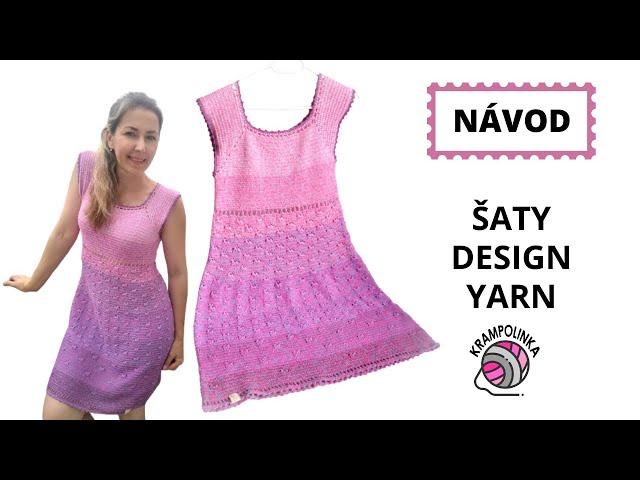 Háčkované ŠATY DESIGN YARN / z duhového klubíčka