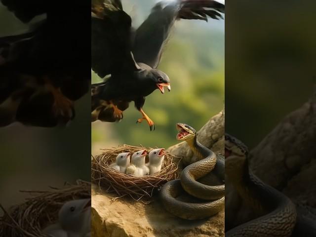 Bird Vs snake fight  #birds #wildlife #nature