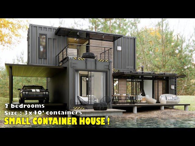Shipping Container House 2 Bedrooms  | Small House Made Of Three Containers