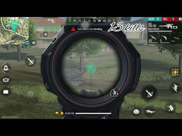 13 Kills Free Fire Ios Gameplay HD #3