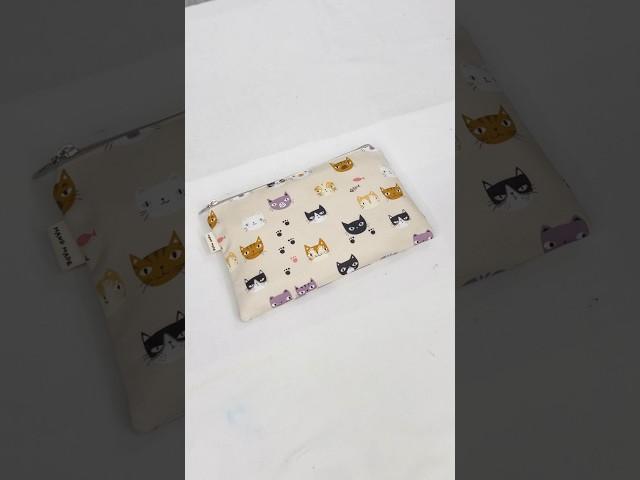 간단하게 지퍼 파우치 만들기  Zipper pouch #handmade #sewing #핸드메이드 #파우치만들기 #지퍼파우치 #재봉틀 #재봉틀배우기 #파우치 #파우치추천