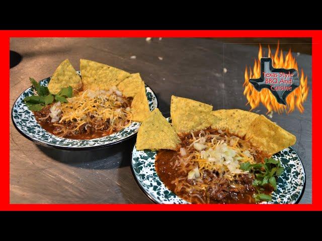 Best Chili Recipe | Chili Con Carne |  A Bowl Of Texas Red Venison Chili