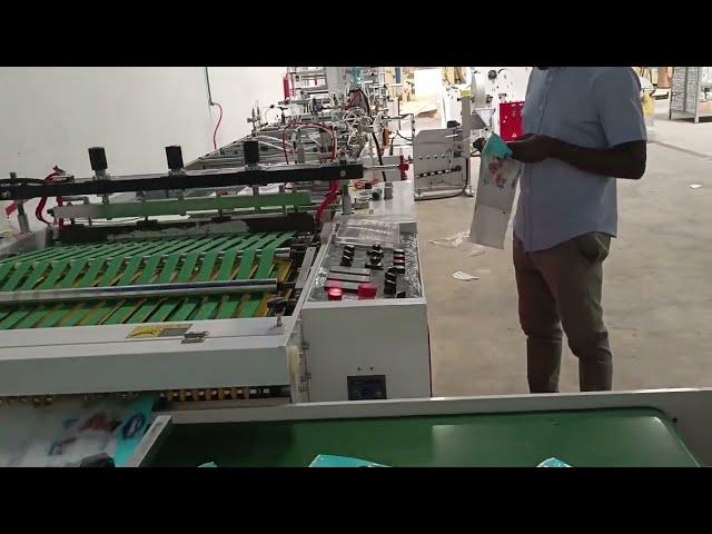 Automatic Side Weld Crosshandle Baby Diaper Bag Converting Machine
