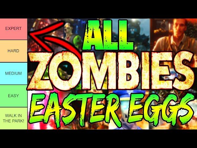 ALL ZOMBIES EASTER EGGS RANKED - (EASY to HARD) [Call of Duty: Zombies Tierlist]