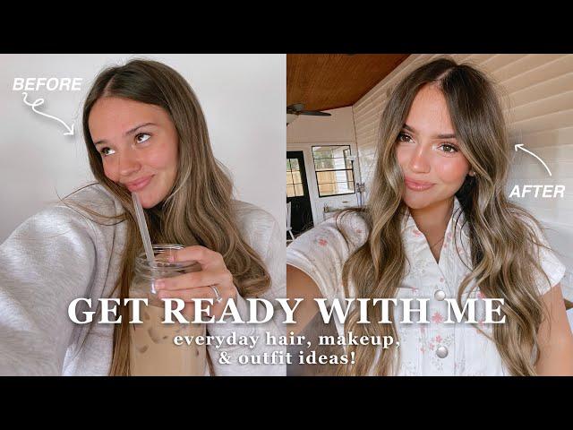 my everyday makeup routine, hairstyle, & outfit ideas! *GRWM*